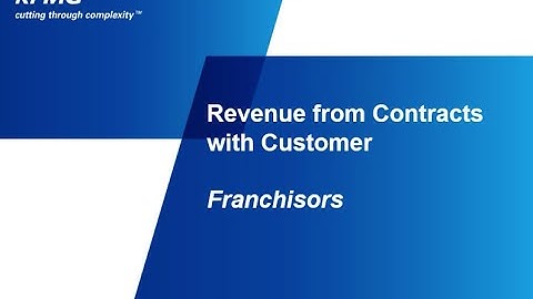 Revenue from Contracts with Customer: Franchisors