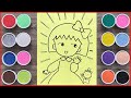 Colored sand painting chibi Maruko-chan&#39;s interesting life, painting ideas (Chim Xinh channel)