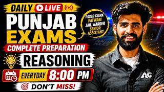 All punjab competitive exams 2026 | reasoning classes for punjab exams by Shobhit Sir