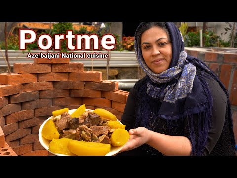 BEEF SOUP "PORTME" from Beef Azerbaijani Traditional Dishes | Asmr Cooking Village