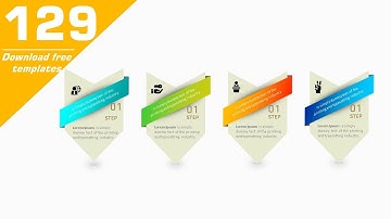 4 step triangular arrow infographics in powerpoint / powerpoint world /free donload link / tutorial.