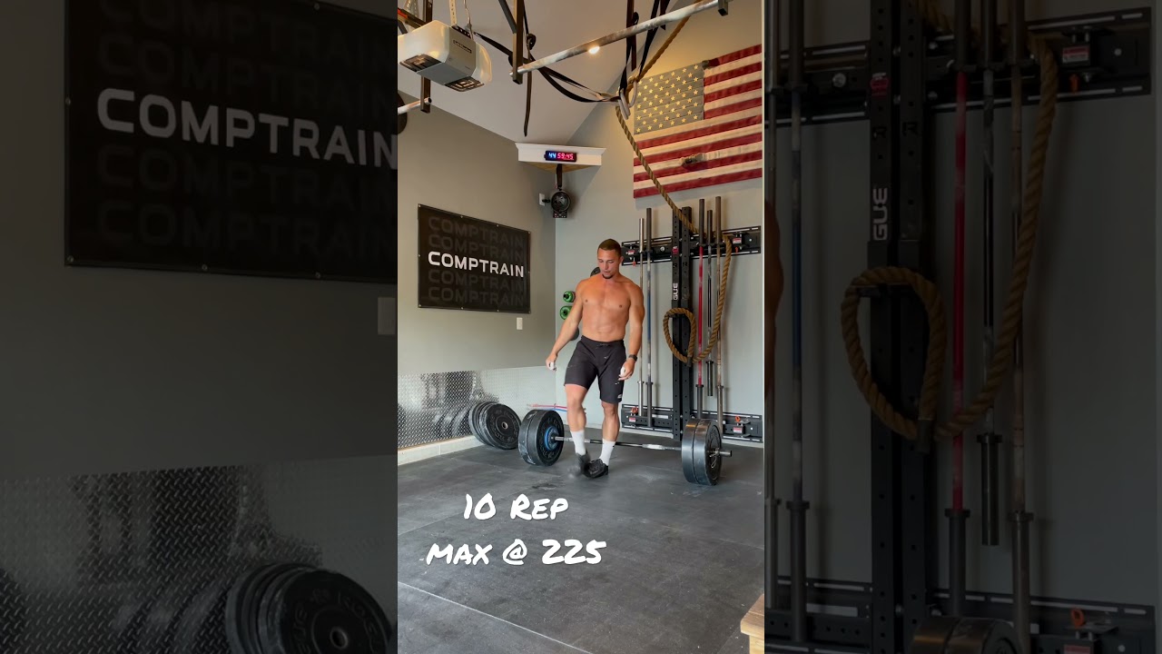 10 Rep Max Tng Power Clean At 225 Lbs Youtube