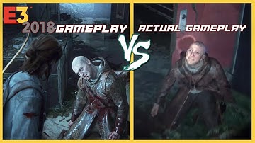 Last Of Us Part 2  E3 2018 GAMEPLAY Vs ACTUAL GAMEPLAY | GamerSteroid