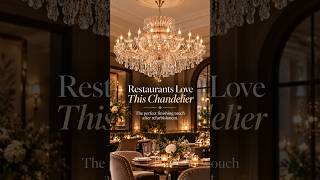 Luxury Gold Crystal Chandelier for Restaurants & Dining Rooms #homedecor #restaurant #interiordesign