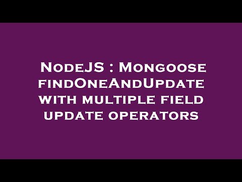 NodeJS : Mongoose