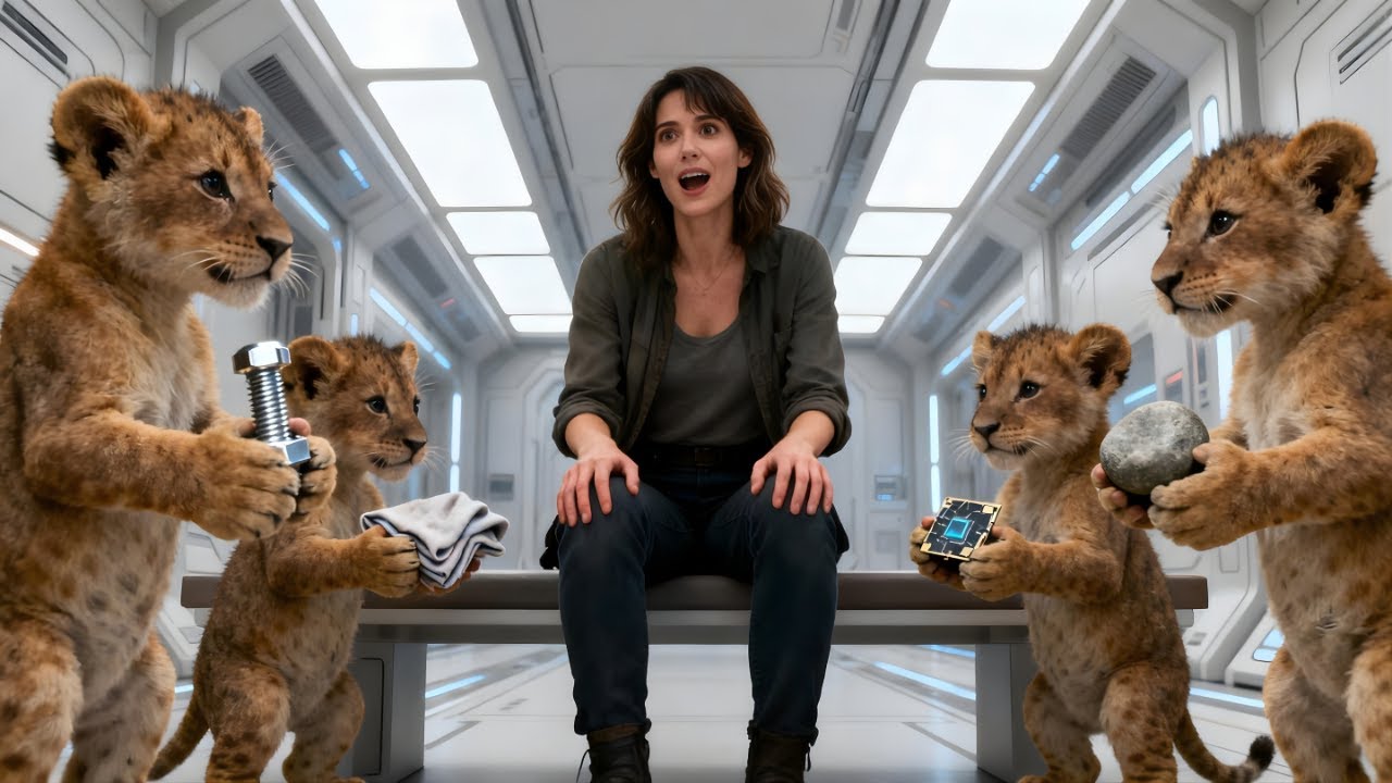 She Sat Down for 1 Minute—Cubs Appeared With Random Objects,Offering Gifts They Thought Humans Liked