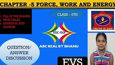 EVS, CHAPTER-05, FORCE, WORK AND ENERGY, CLASS 5TH 🔥🔥🔥🔥🔥🔥🔥🔥🔥🔥🔥🔥🔥