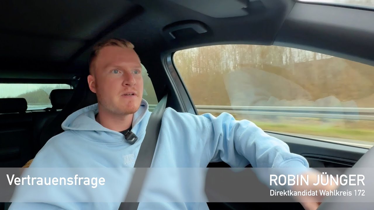 Die Vertrauensfrage im deutschen Bundestag - Robin Jünger auf dem Weg ...