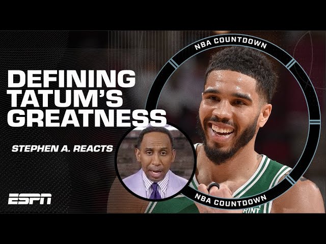 TOO MUCH PRESSURE?! Stephen A. addresses Jayson Tatum’s expectations ☘️ | NBA Countdown class=