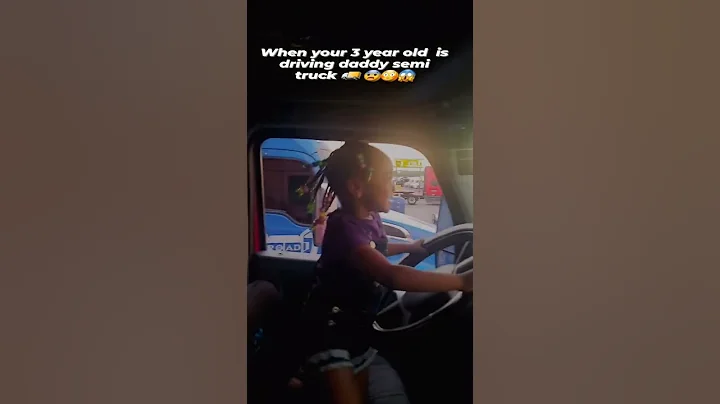 3yr old driving semi truck