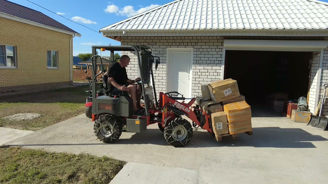 МиниПогрузчик Трактор ЭЛЕКТРО Заценим Работу?