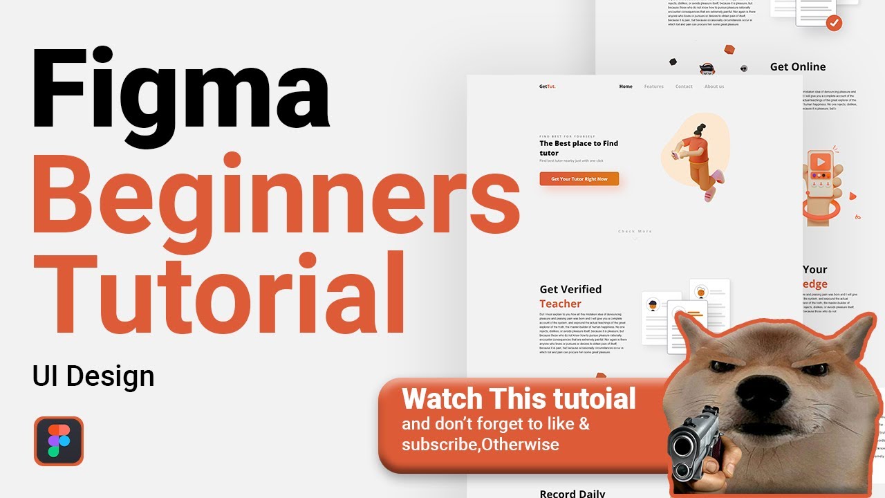 Figma Beginner Tutorial #2 : Create UI Design Under 30 min | Web Design ...