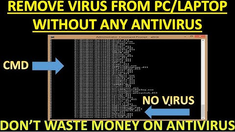 How to remove virus from your computer using Command prompt | No Antivirus Needed