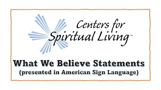We Believe Statements in American Sign Language presented by Rev. Dr. Raymont Anderson (Voiced)