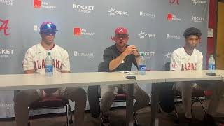 Alabama Baseball's Rob Vaughn, William Hamiter, and TJ McCants After 8-7 Win Over LSU