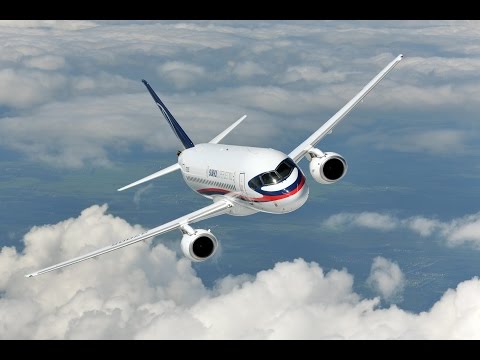 Видео: Сухой Суперджет-100 в полёте