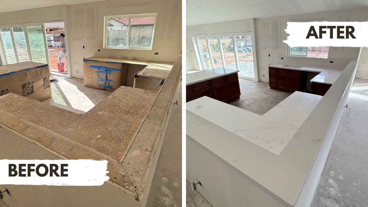 Full Kitchen Countertop Installation Timelapse | Garcia’s Granite Installation LLC