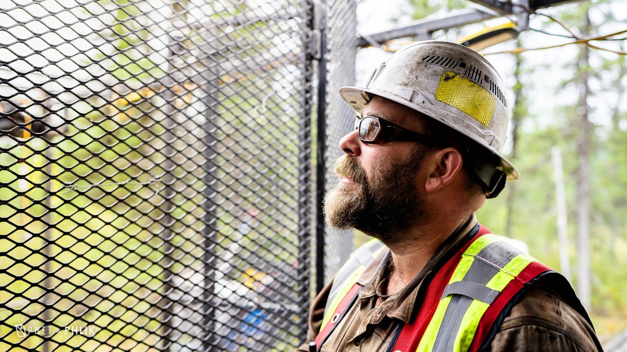 Nathaniel Tilson at a drill rig