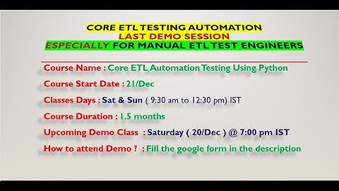 FINAL LIVE Demo | Become an ETL Testing Automation Expert (Python +Pandas + PySpark)