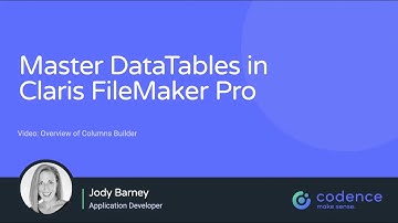 Mastering DataTables in Claris FileMaker Pro 3.1 - Overview of Columns Builder
