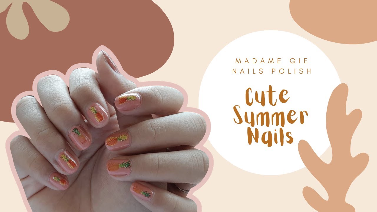 Sticker Kuku  Madame  Gie  Nail Polish Cute Summer Short 