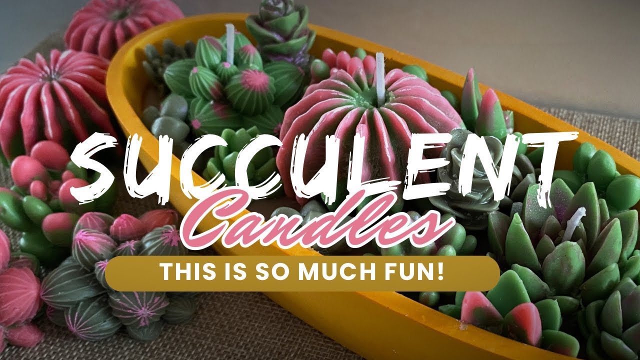 Давайте сделаем свечи из суккулентов в горшке, отлитом из аквамарина! Мне это очень нравится!