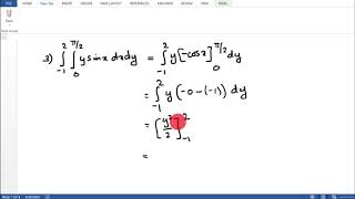 Multiple Integrals - Problems 1