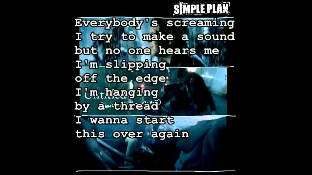 Untitled Lyrics Simple Plan Simple Plan - Untitled - Lyrics - YouTube