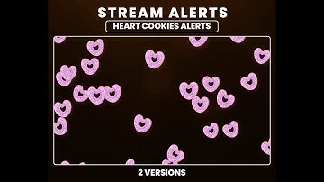 Animated Heart Cookies Twitch Overlay -- OBS & Streamlabs Stream Overlay