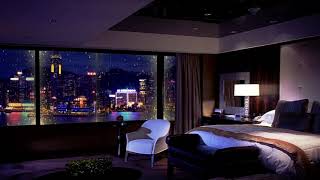 Fall asleep to rain sounds 🌧 in a luxury apartment | music for deep sleep and relaxation