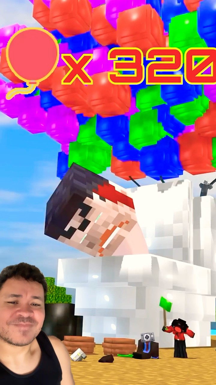 QUANTOS BALÕES ELE USOU PARA LEVANTAR O SKIBID TOILET #mayumigames #skibiditoilet #minecraft