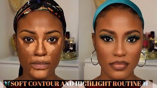 FLAWLESS MAKEUP ||SOFT CONTOUR AND HIGHLIGHT TUTORIAL  FOR EVERYDAY + SIMPLE FUN EYELOOK 🦋🦋🦋 screenshot 5