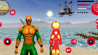 Iron Stickman Rope Hero Fighting Gangster Crime - Android Gameplay HD screenshot 5