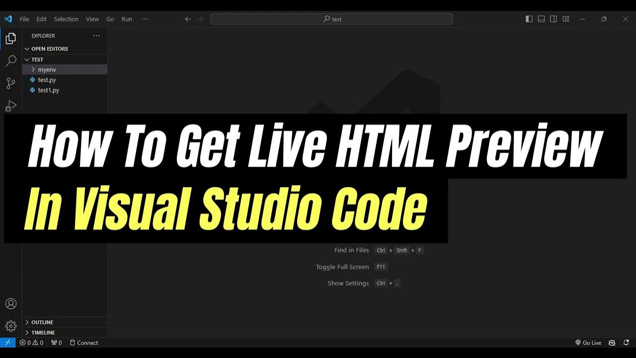 How To Get Live HTML Preview In Visual Studio Code | Live HTML Preview ...