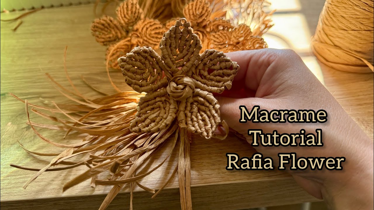 Macrame Tutorial: Fiore in Rafia - YouTube