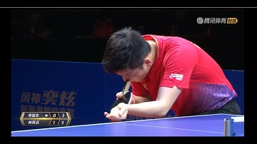 Fan Zhendong Reverse Pendulum Serve vs Lin Gaoyuan|2020 Marvellous 12 樊振东正手反向摩擦發球 vs 林高遠| 地表最强12人直通赛