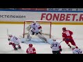 Goaltender Stanislav Galimov in action vs Spartak Moscow 3.11.17