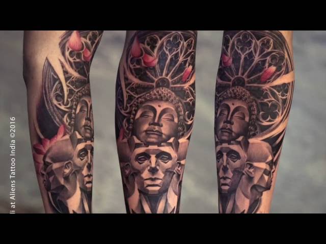 Buddha Tattoo Design Best Tattoo Artist in India Black Poison Tattoo Studio