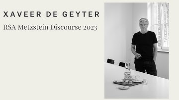 RSA Metzstein Discourse 2023 -  Xaveer De Geyter