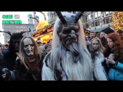 Krampuslauf München 2015 @ Christkindlmarkt Fussgängerzone (Krampus Run)