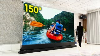 150 Inch Electric Floor Rising ALR Rollable Projector Screen From SCREENPRO screenshot 2