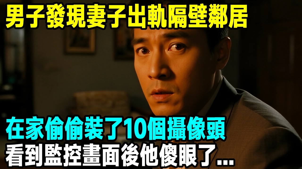 男子發現妻子出軌隔壁鄰居，在家偷偷裝了10個攝像頭，看到監控畫面後他傻眼了...【晚間故事】