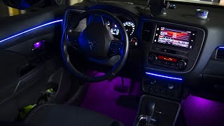 Контурная подсветка - самый полный обзор - на примере Mitsubishi outlander