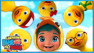 Five Little Ducks  ｜Nursery Rhymes for Babies｜Bus Cartoon - pree school