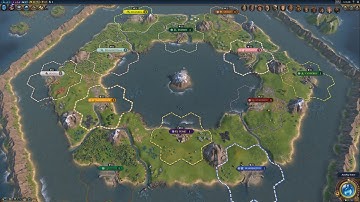 Civ 6 AI Only Timelapse: Donut of Mankind