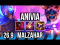 ANIVIA vs MALZAHAR (MID) | Deathfire Touch, 44K damage | EUW Master | 26.9