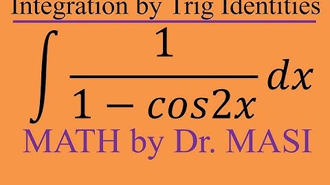 Integral of 1/(1-cos2x), How to Integrate, Indefinite Integral, Integration, Calculus