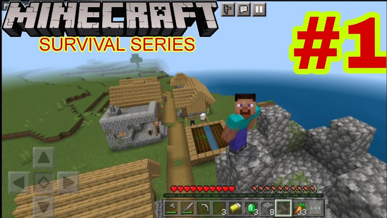 MINECRAFT PE SURVIVAL SERIES Episode 1 | I FOUND VILLAGE - YouTube