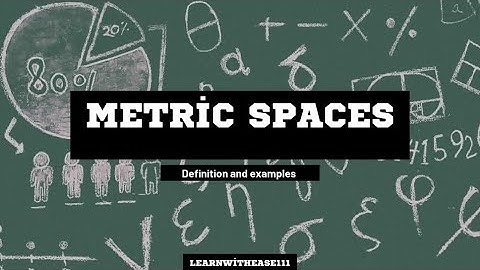 Metric spaces lecture 1