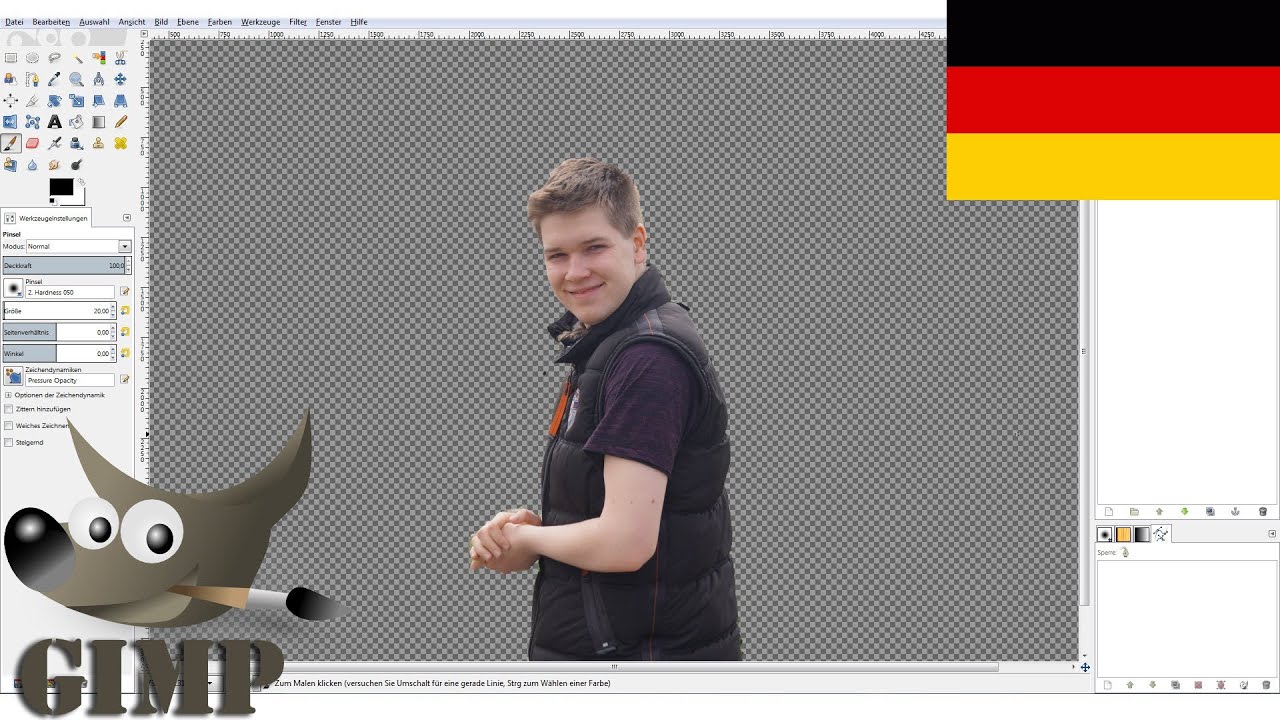 Tutorial Person Ausschneiden Und Einfugen In Gimp Youtube